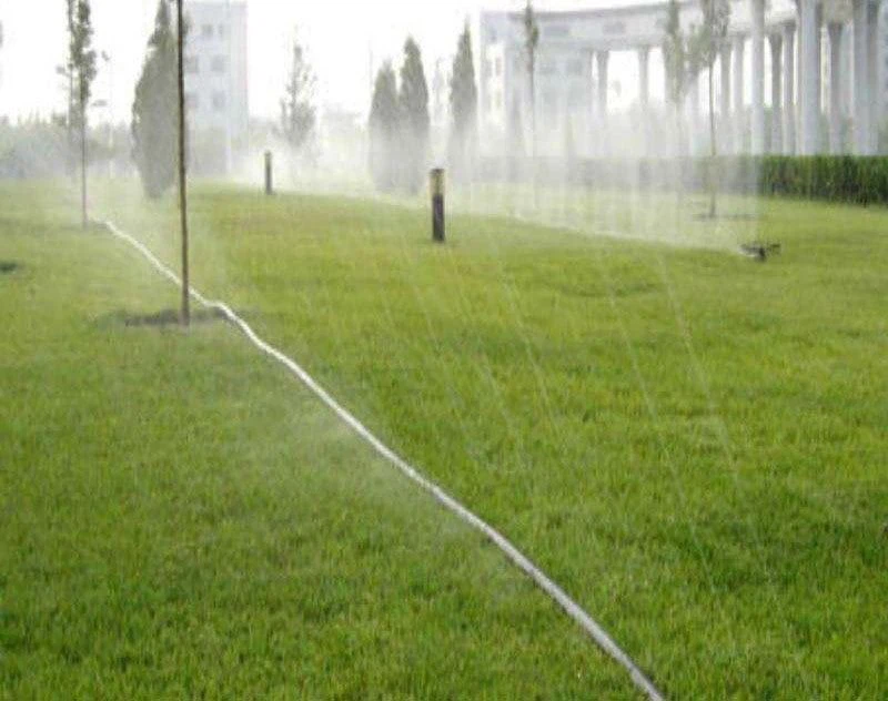 Flat lawn sprinkler hose